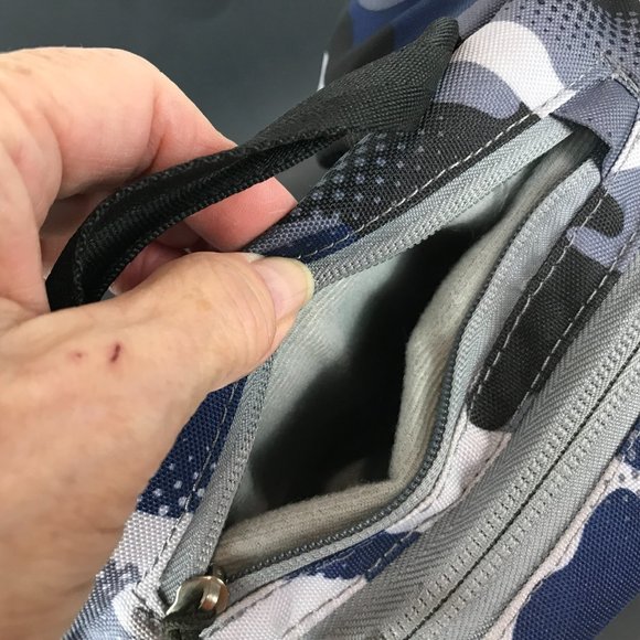 Embark Blue and Black Camo Nylon backpack - Picture 2 of 8